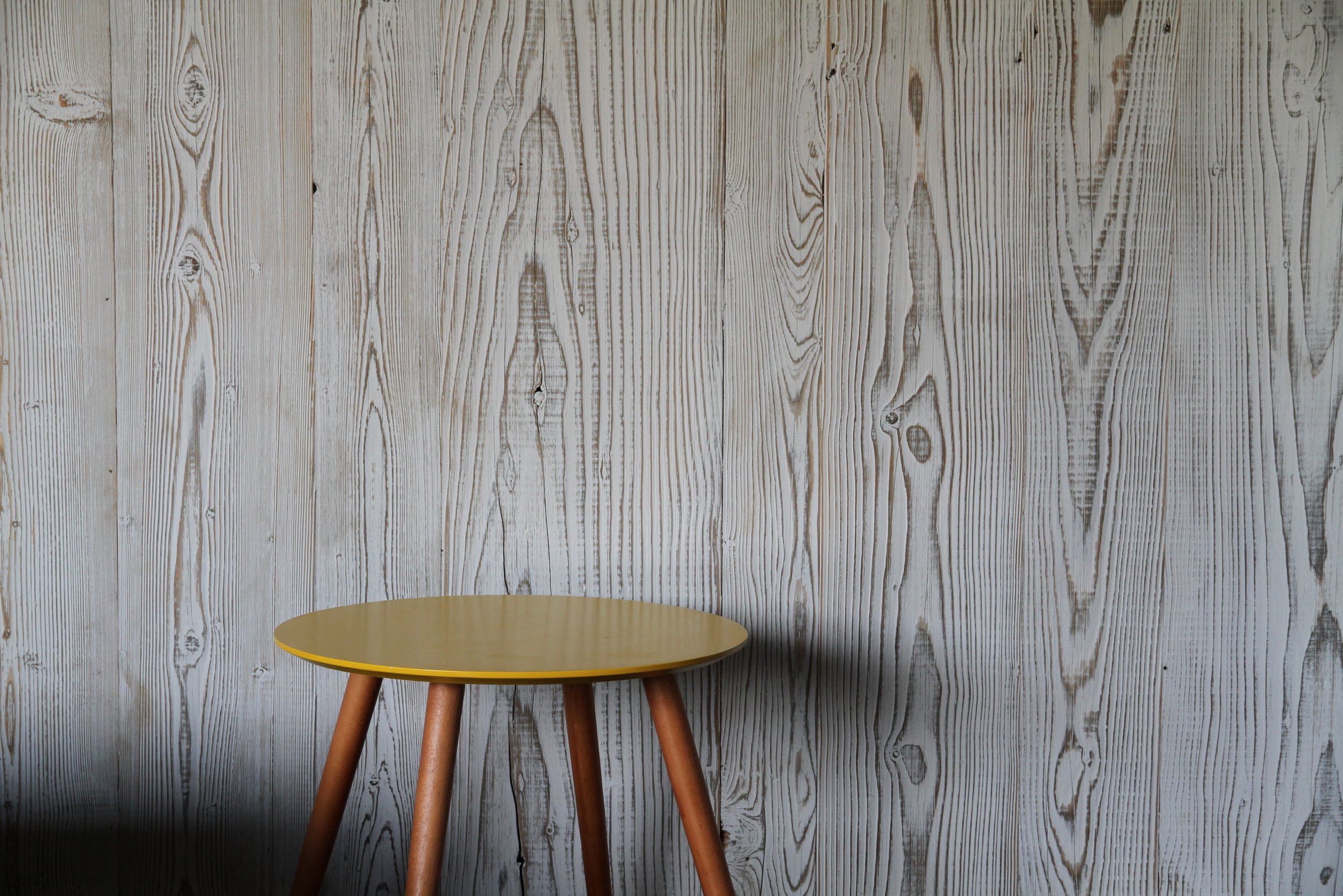 whitewashed baltic pine wood feature wall.