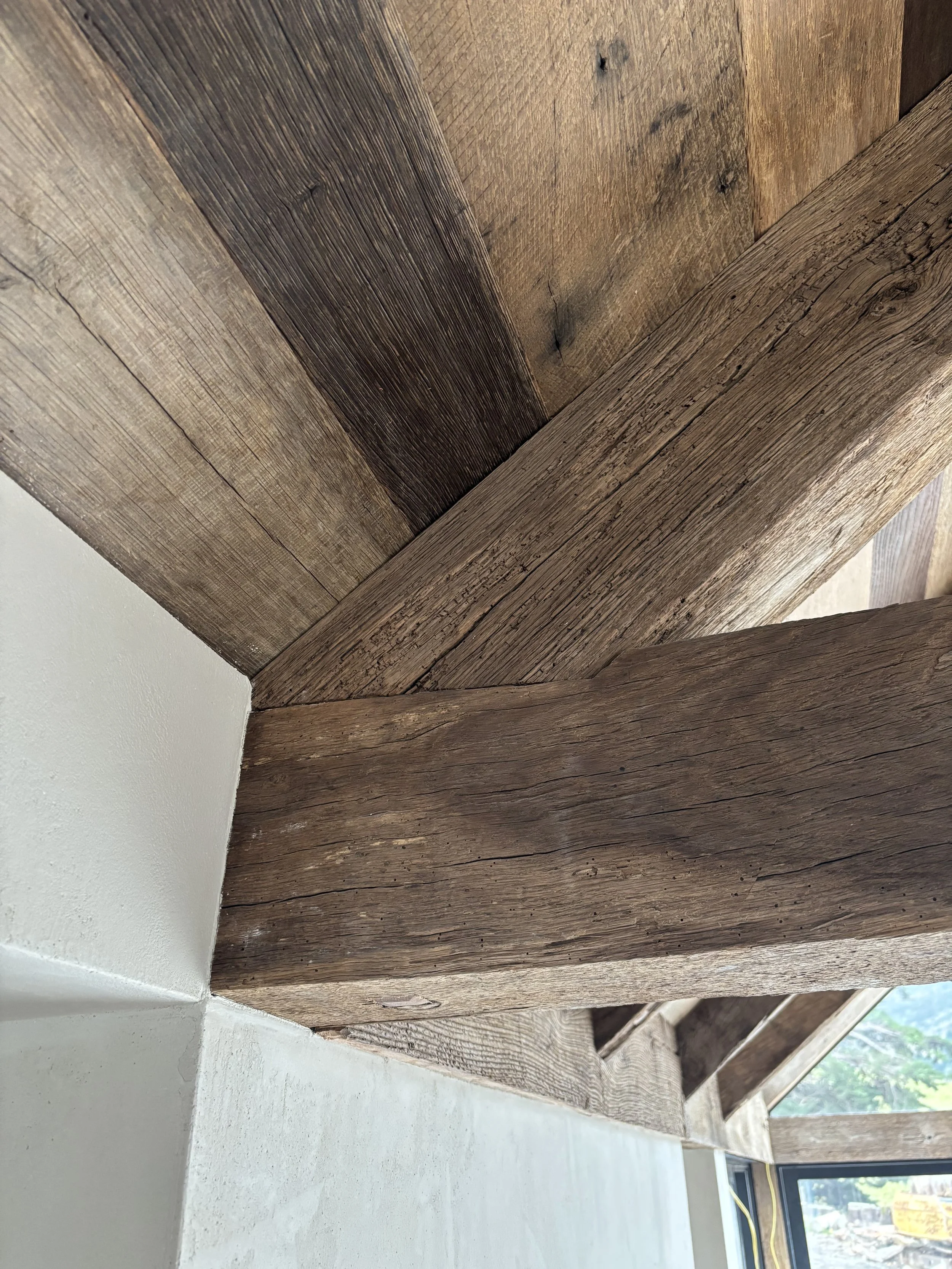 wooden beams ceiling textured rustic.
