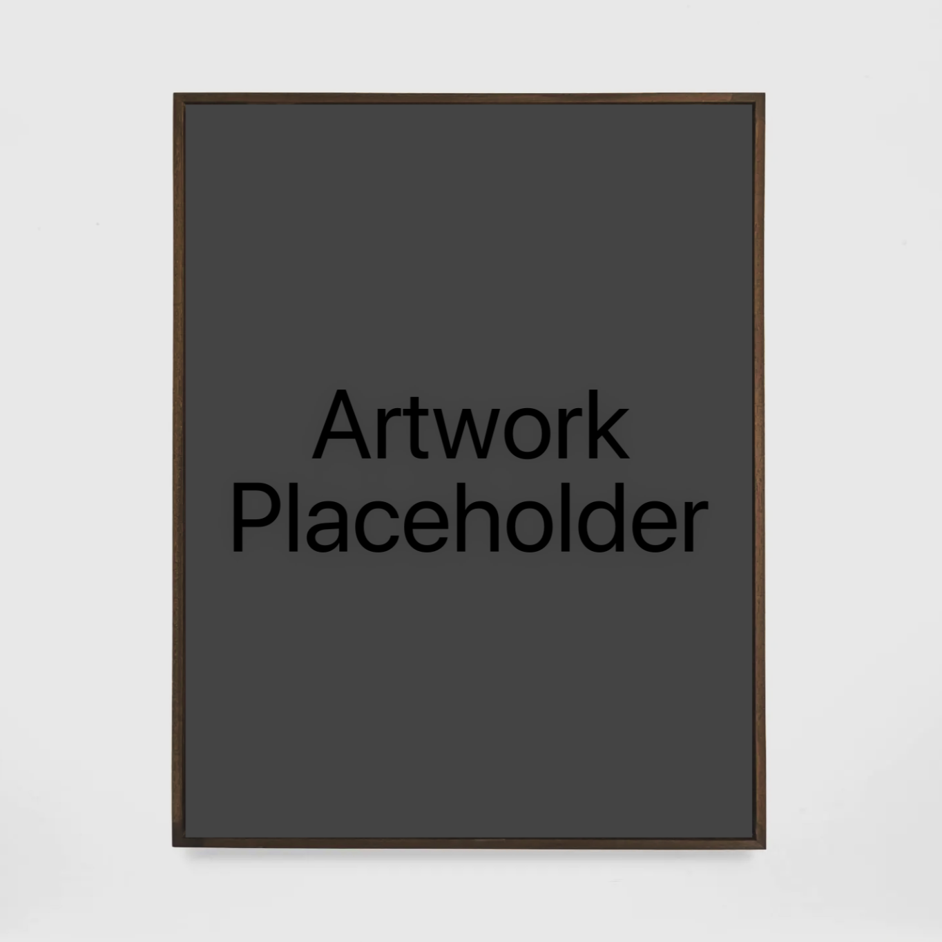 Blackboard with wooden frame and the words "Artwork Placeholder" written on it in black text.