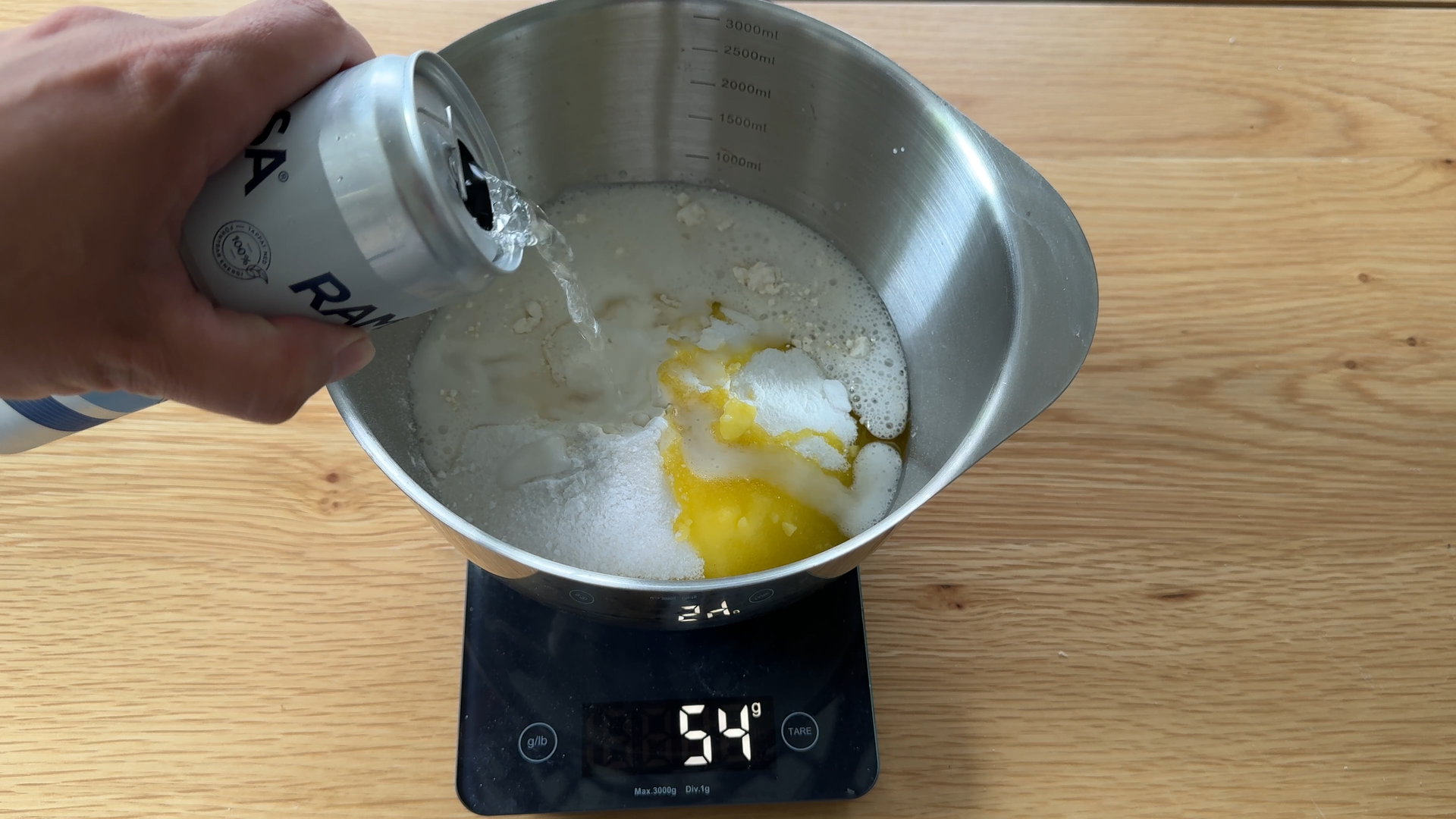 Add sparkling water