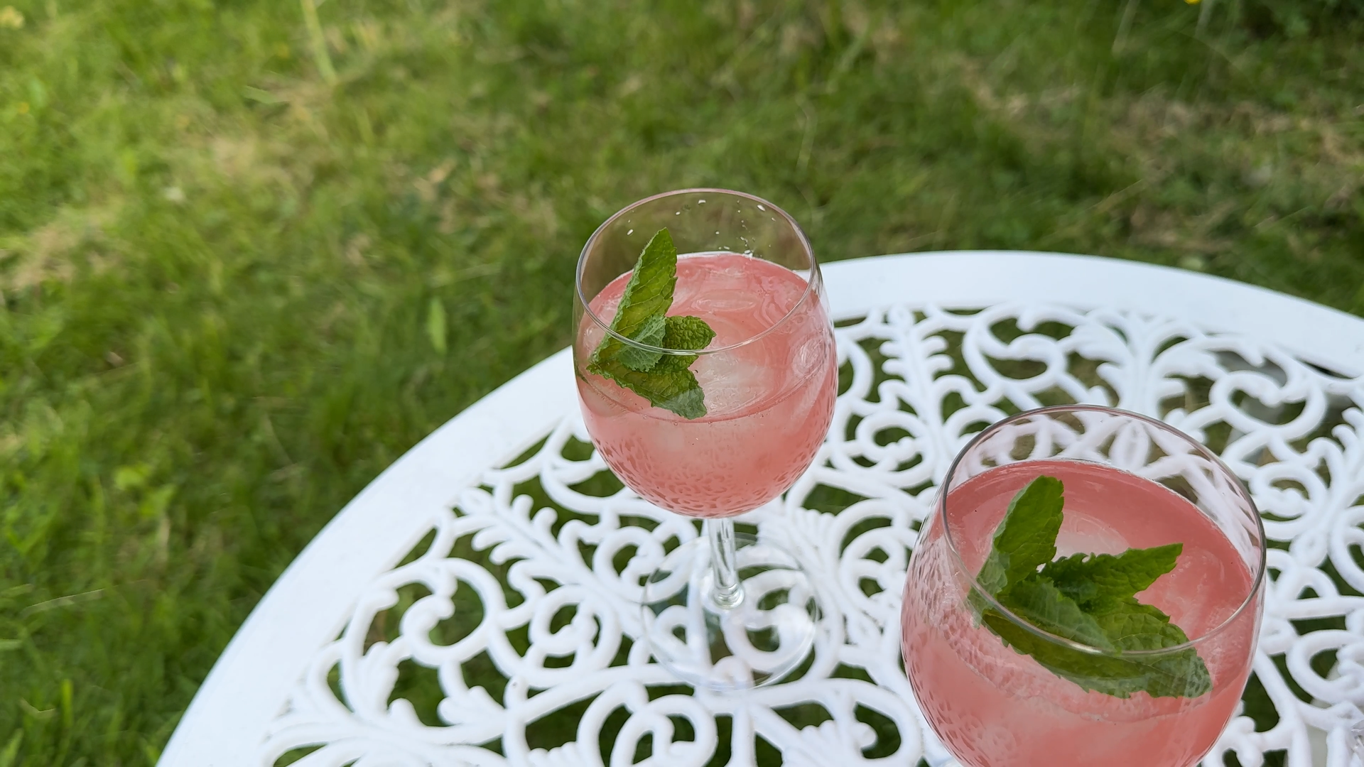 Rhubarb Syrup drinks for the summer