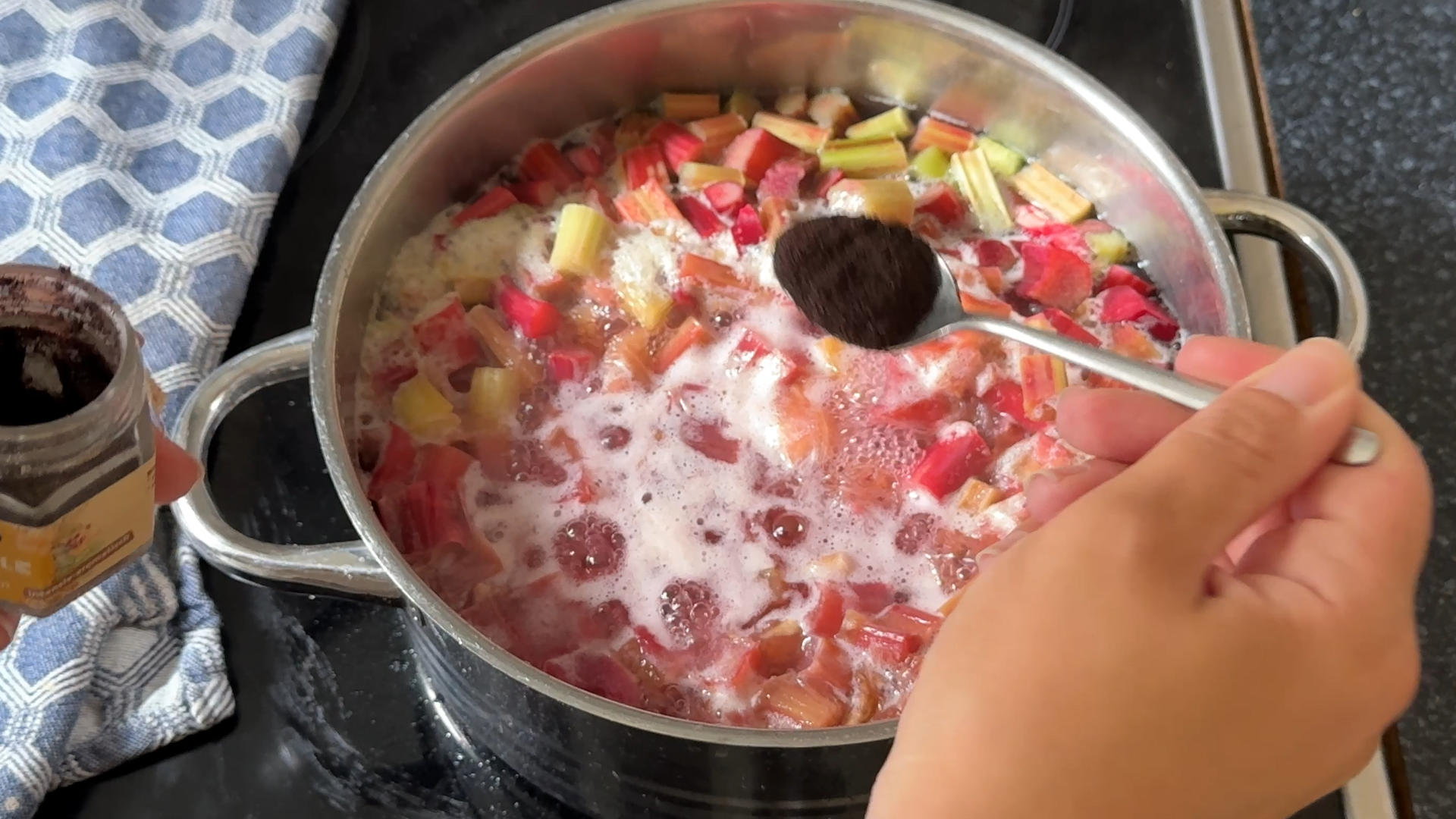Boil and add the vanilla