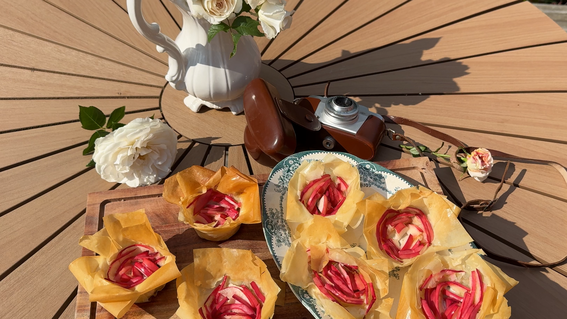 Blue Cheese Apple Rose Pastry