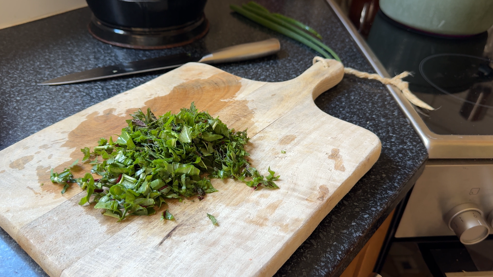 Cutting the Greens for the Wild Spring Soup
