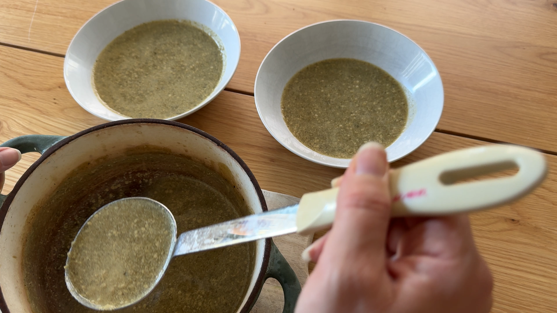 Serving Wild Spring Soup 