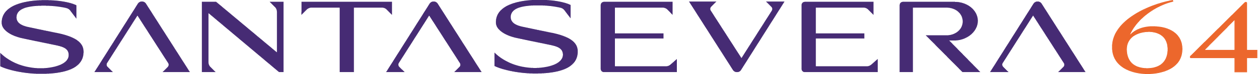 Logo with the text 'SANTASEVERA 64' in purple and orange.