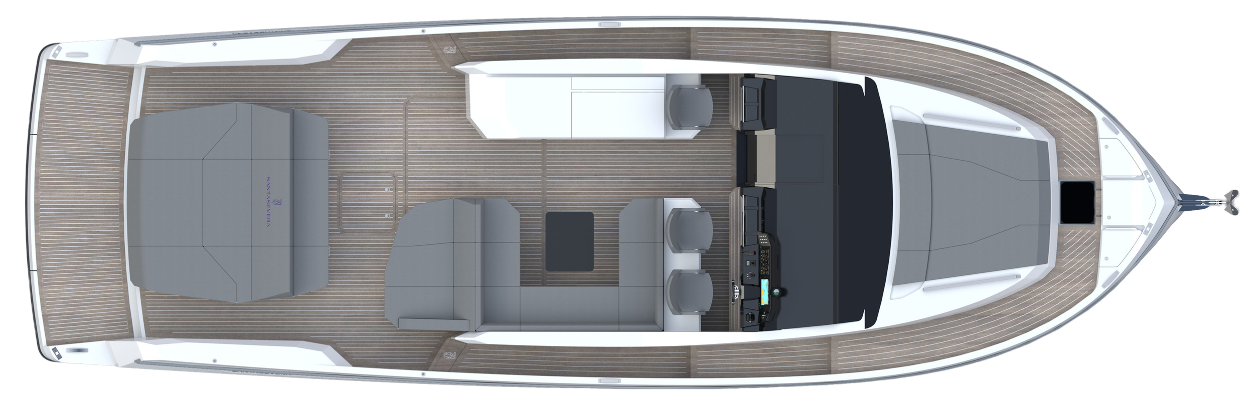 Main deck view of a Santasevera 52
