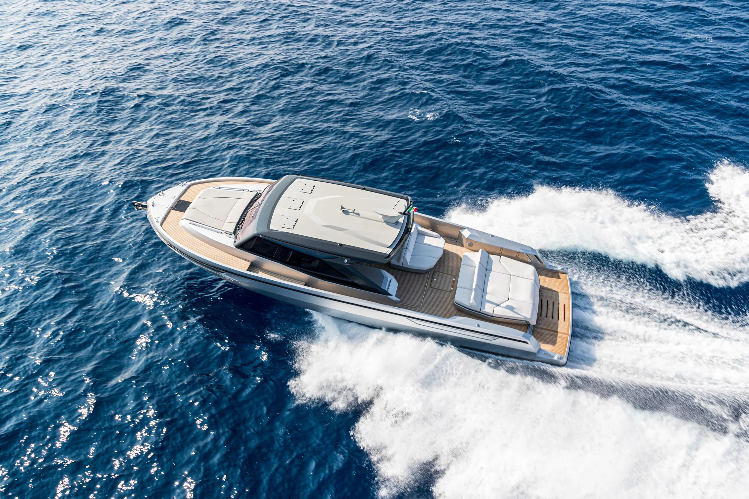 A santasevera yacht cruising on the sea