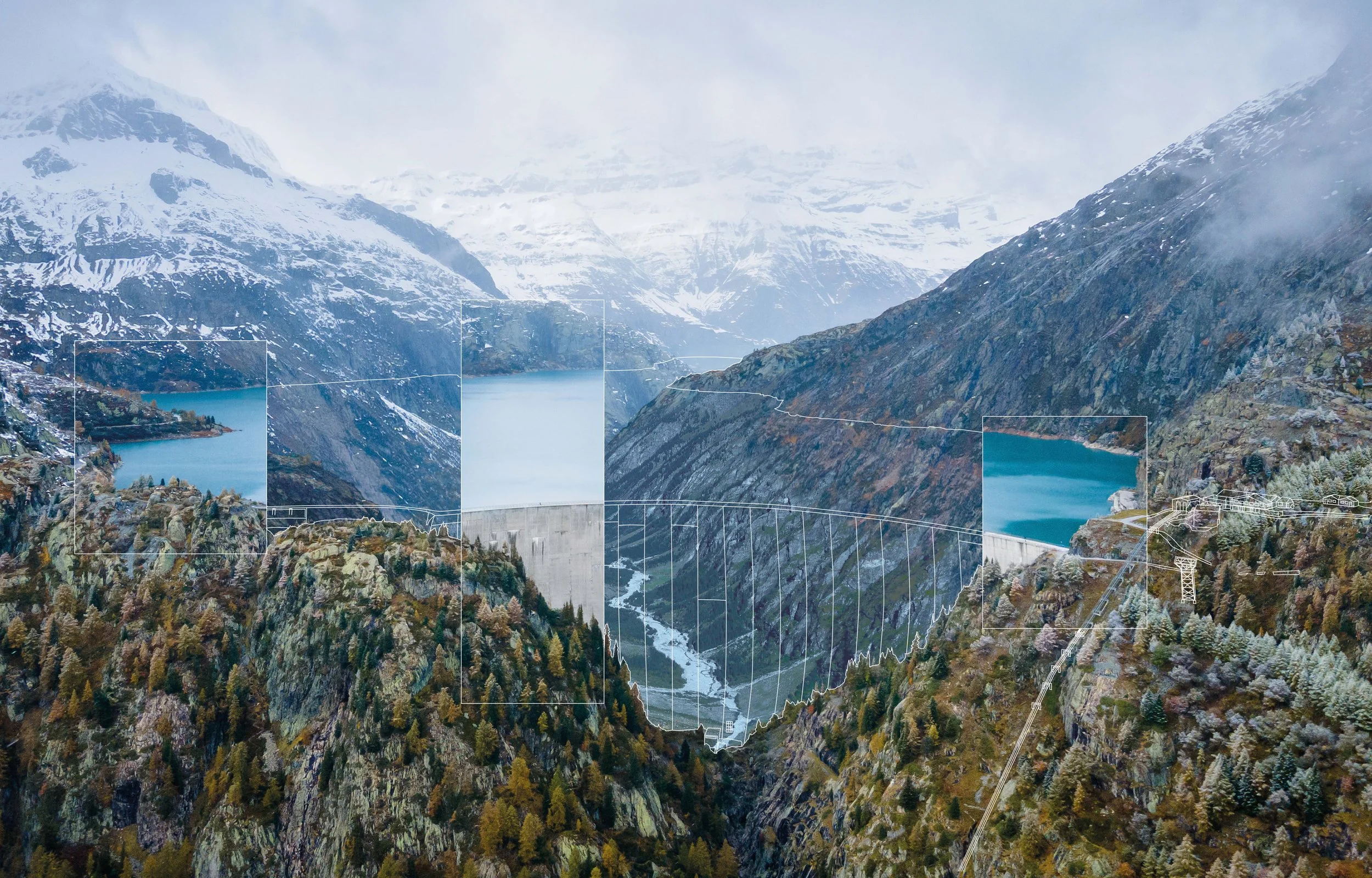 Ein Foto vom "Lac d’Emosson" (Kantons Wallis • Schweiz) bearbeitet von Hati Gerhard Holzinger.