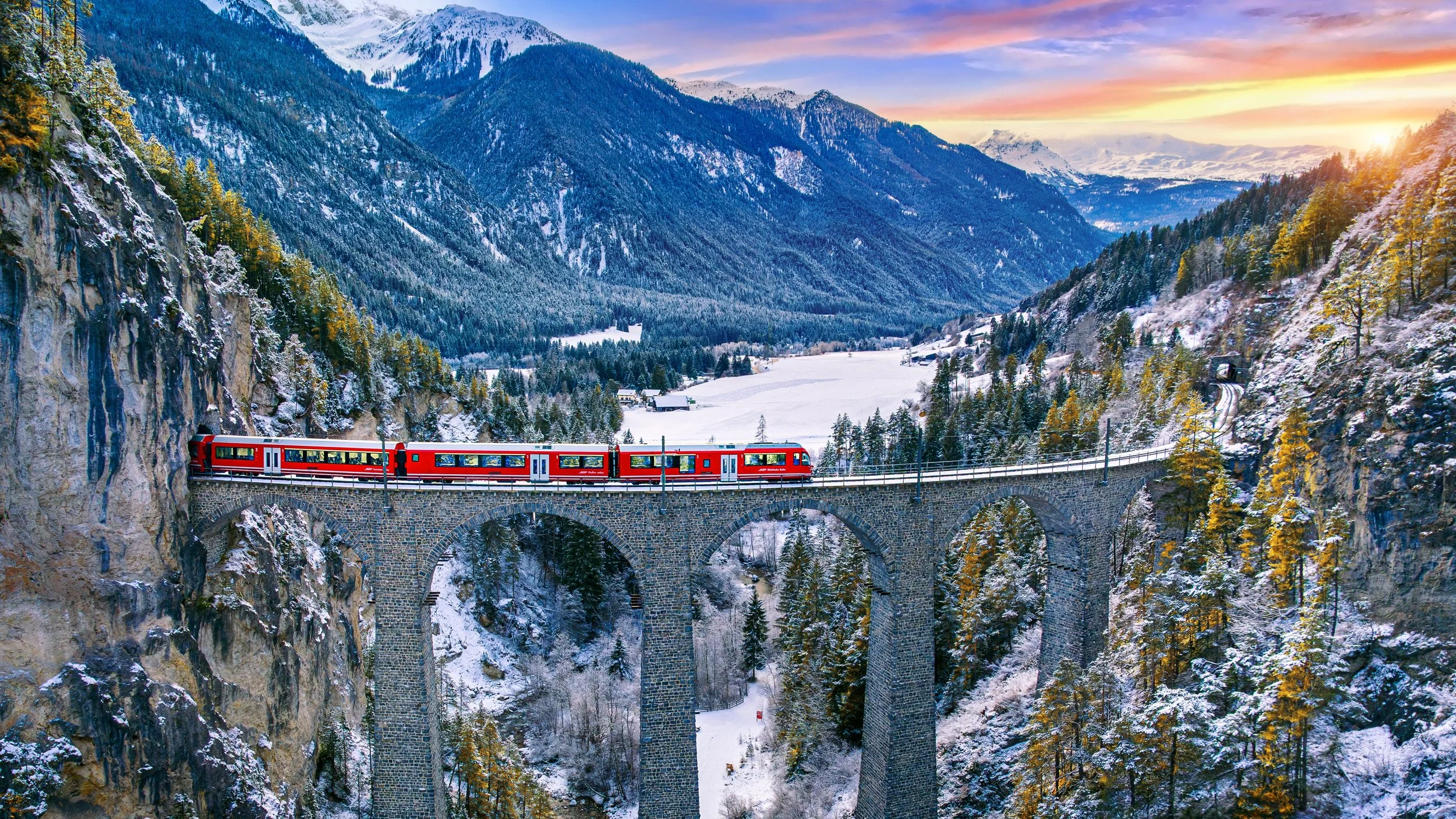Ein Foto vom Landwasser Viadukt (Filisur • Schweiz).