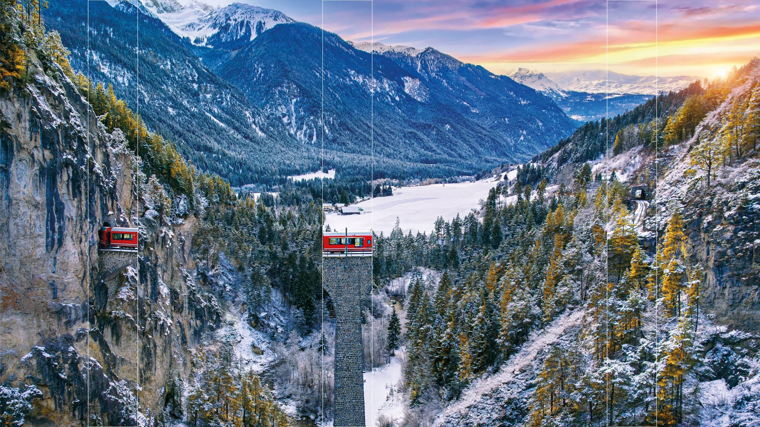 Ein Foto vom Landwasser Viadukt (Filisur • Schweiz) bearbeitet von Hati Gerhard Holzinger.