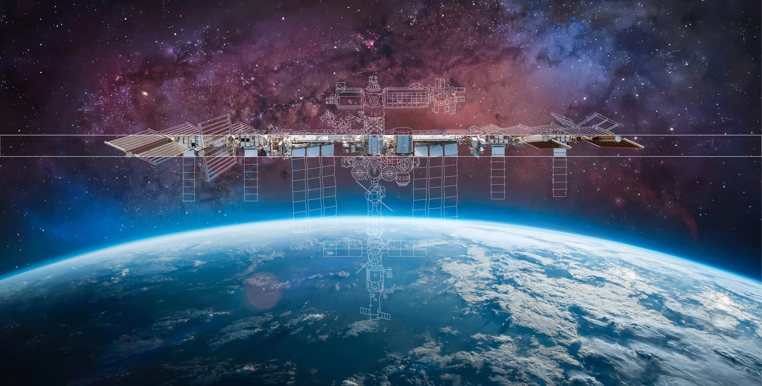 Ein Foto von der Internationalen Raumstation ISS bearbeitet von Hati Gerhard Holzinger.