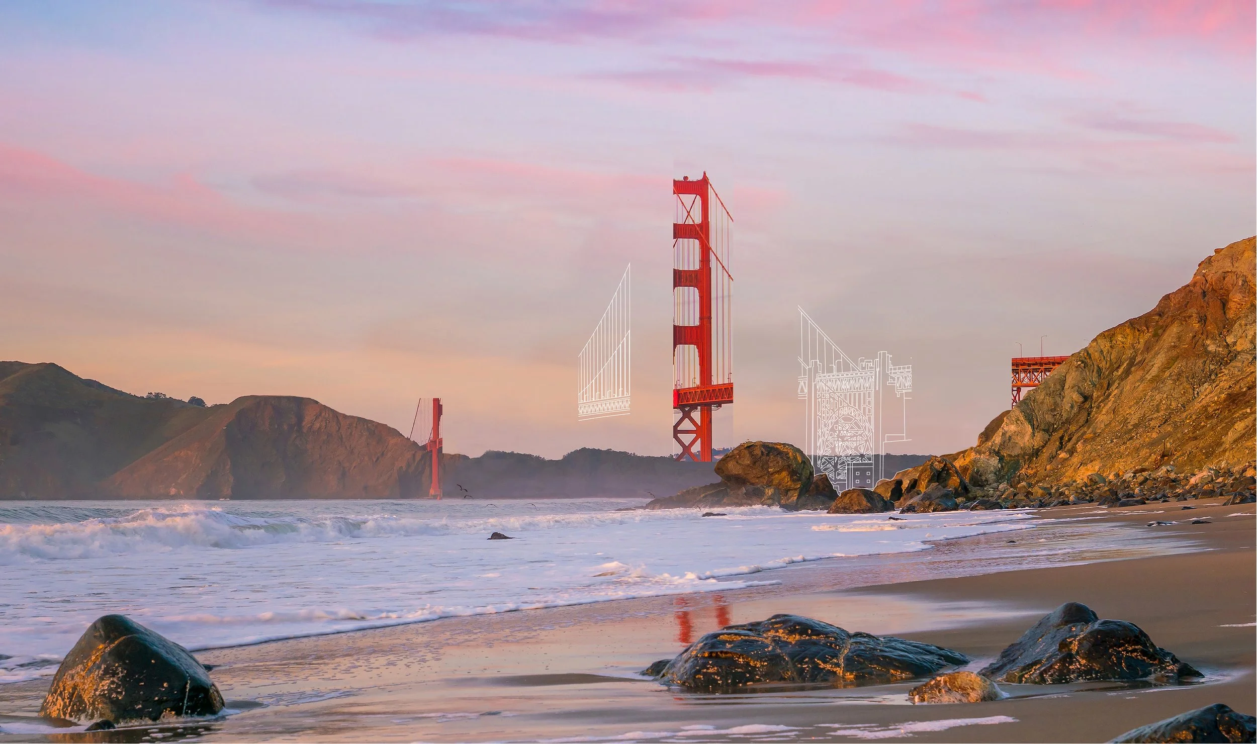 Ein Foto von der Golden Gate Bridge (San Francisco • Kalifornien • USA) bearbeitet von Hati Gerhard Holzinger.