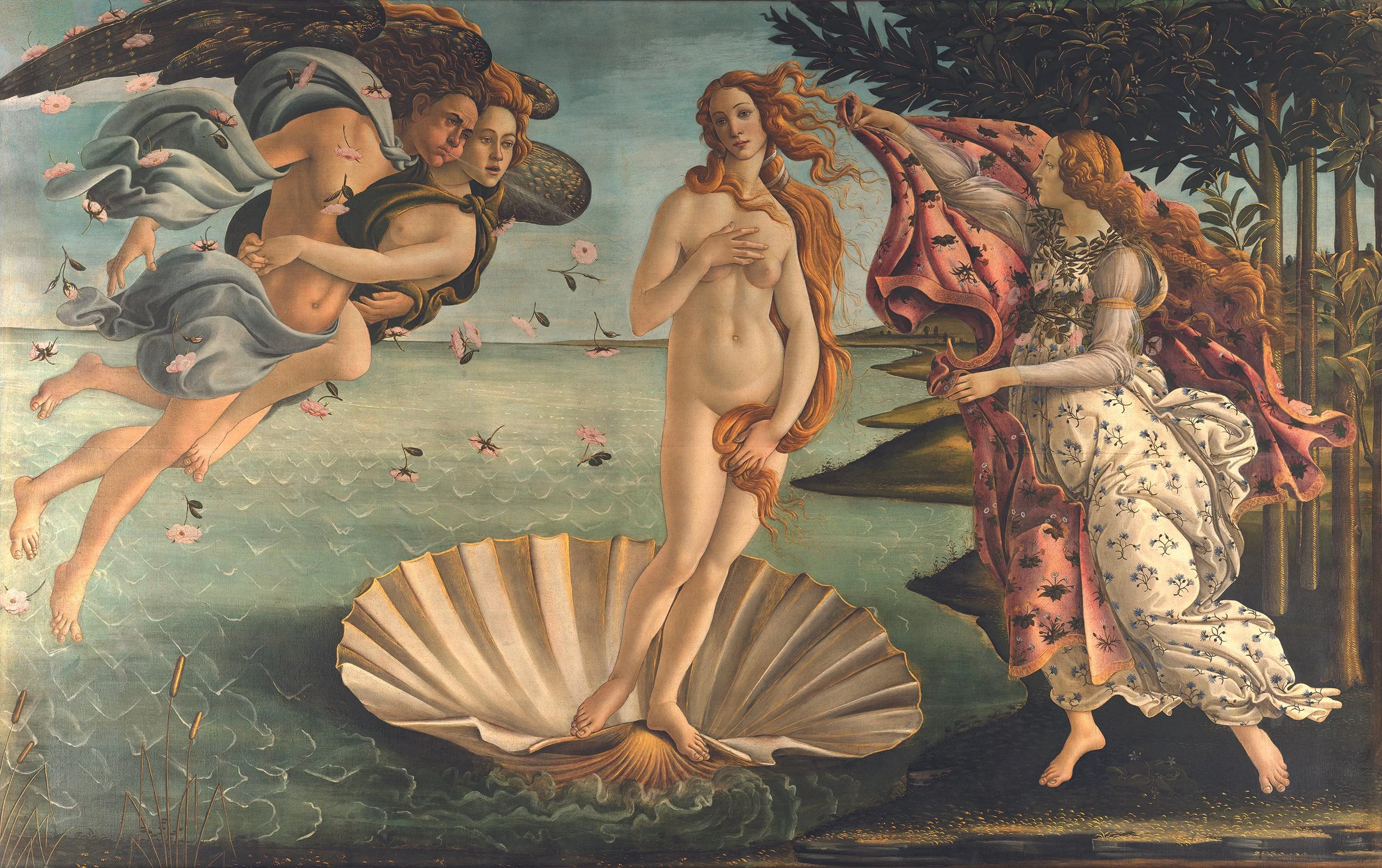 Das Gemälde "Die Geburt der Venus" von Sandro Botticelli.