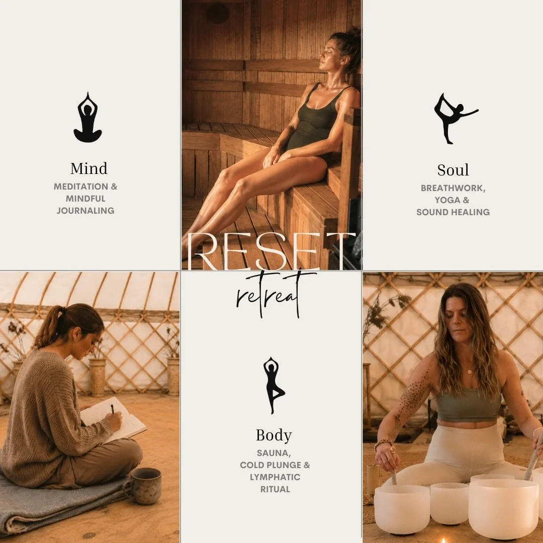 ✨ A slower Saturday is calling ✨

Imagine an afternoon of sauna rituals, sound healing, mindful journaling, nervous system reset, breathwork + deep exhale moments inside a beautiful countryside yurt 🤍

Your reset ritual also includes a luxury take-h
