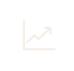 Line graph with an upward trend on a black background