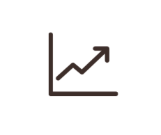 Line graph showing an upward trend