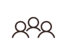 Icon of three people representing a group or team