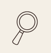 Line drawing of a magnifying glass