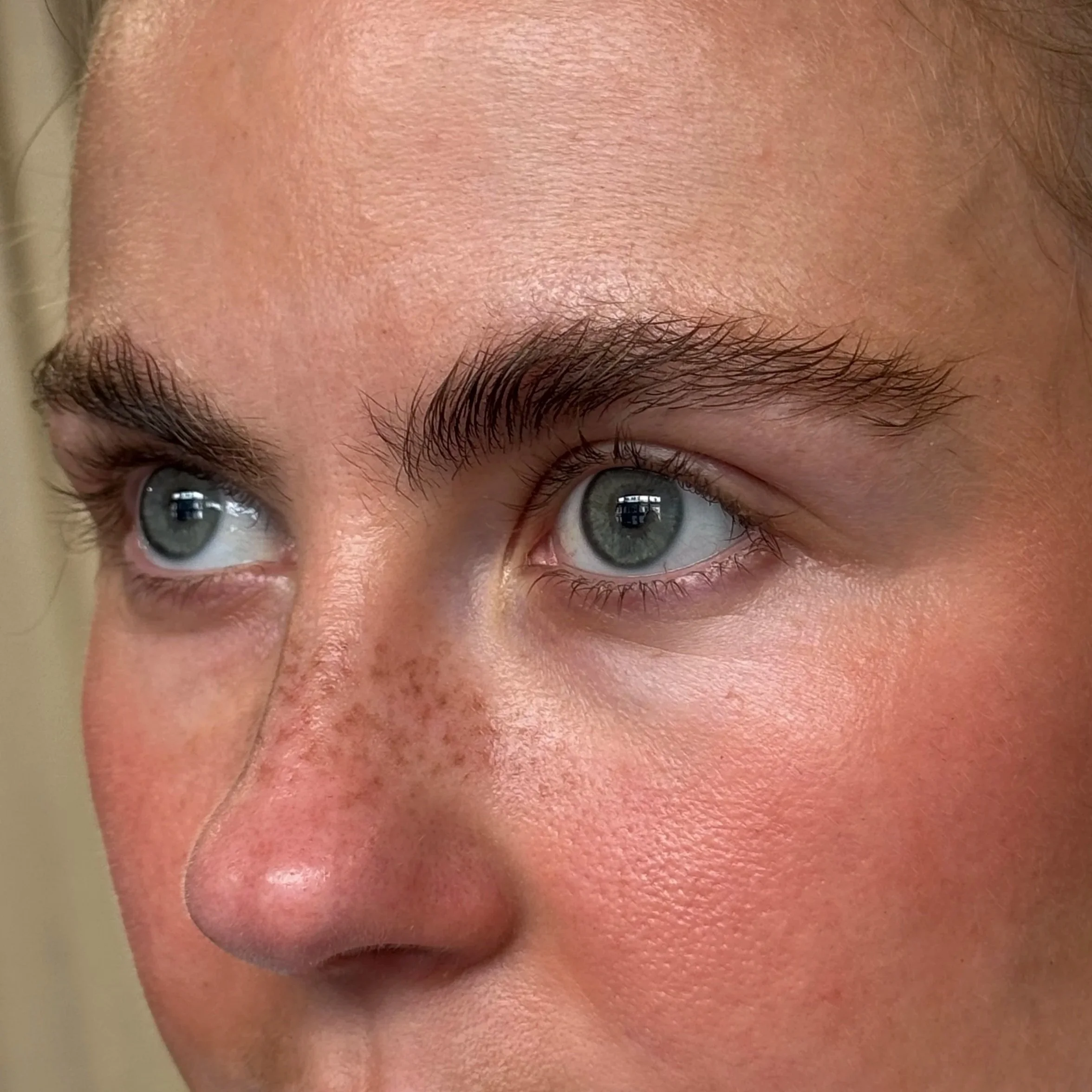 Healed faux freckles freckle tattoo pmu uk Leeds Manchester permanent make-up