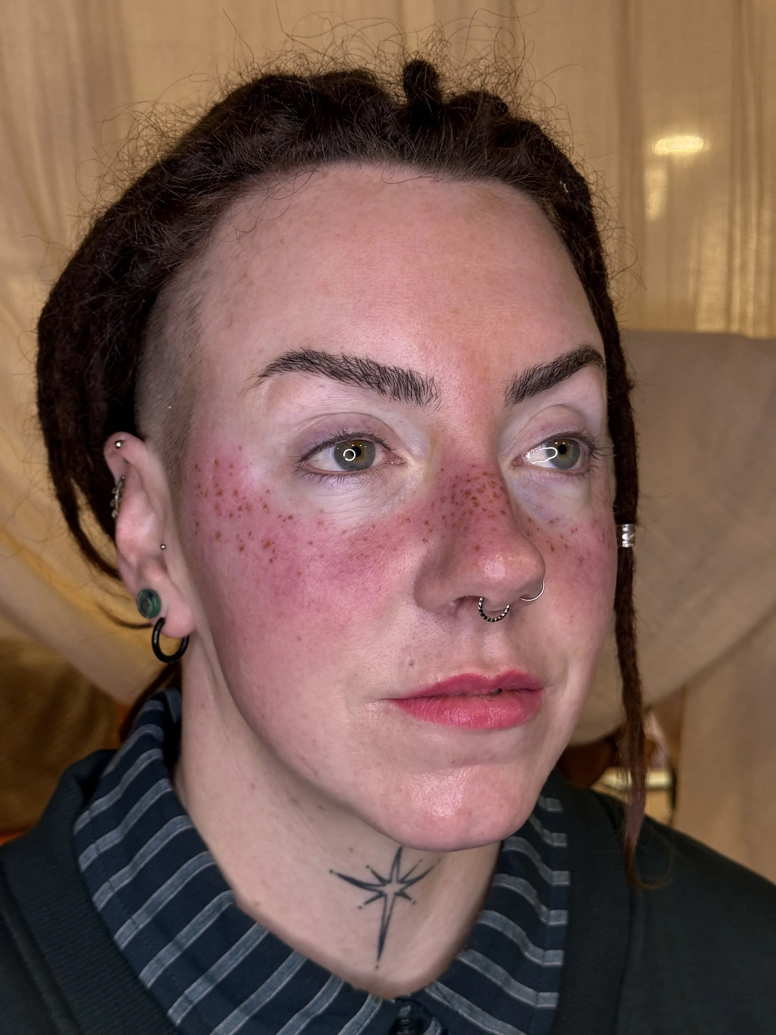 faux freckle tattoo permanent make-up pmu leeds yorkshire uk england