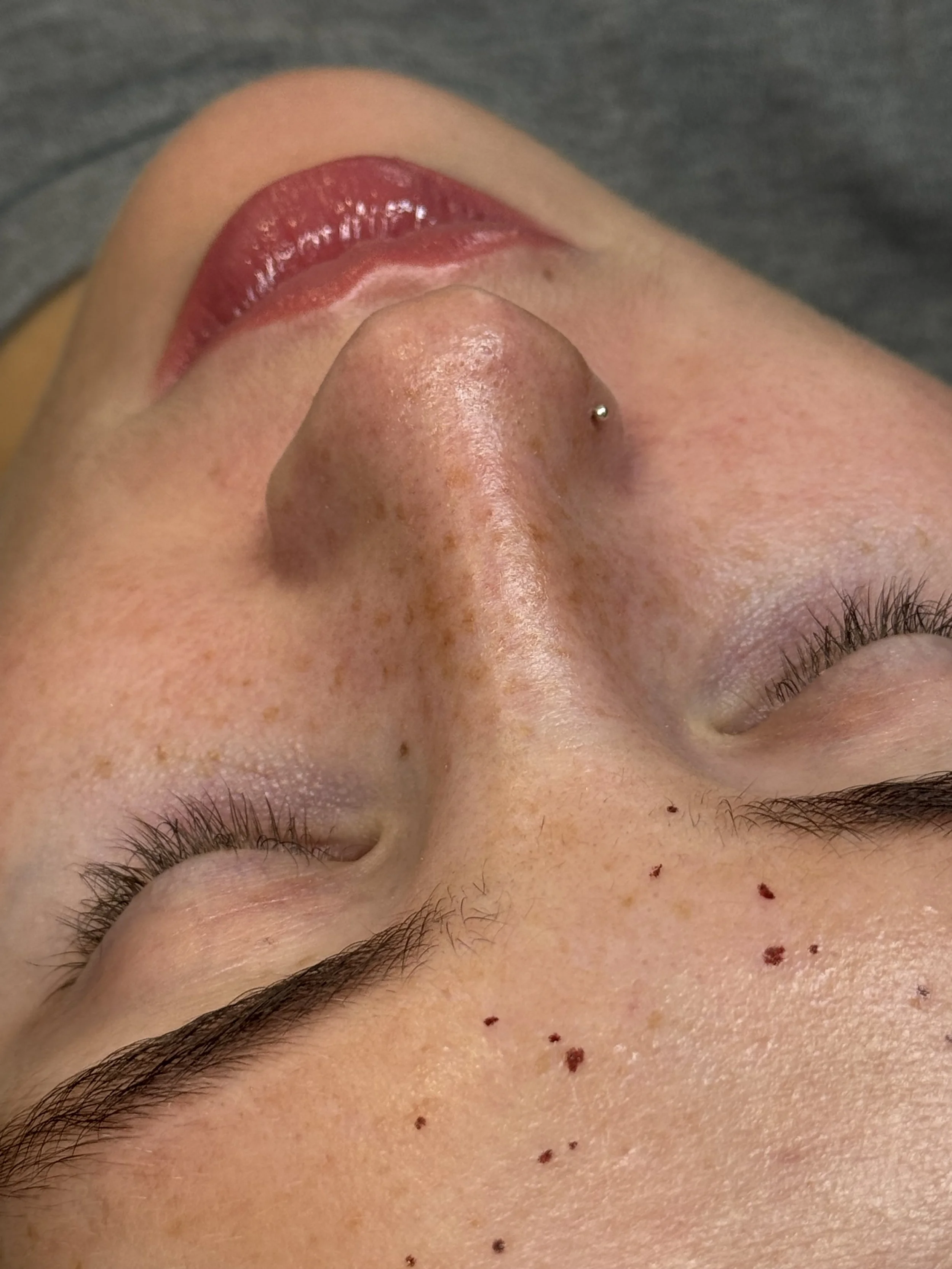 Healed faux freckles freckle tattoo pmu uk Leeds Manchester permanent make-up
