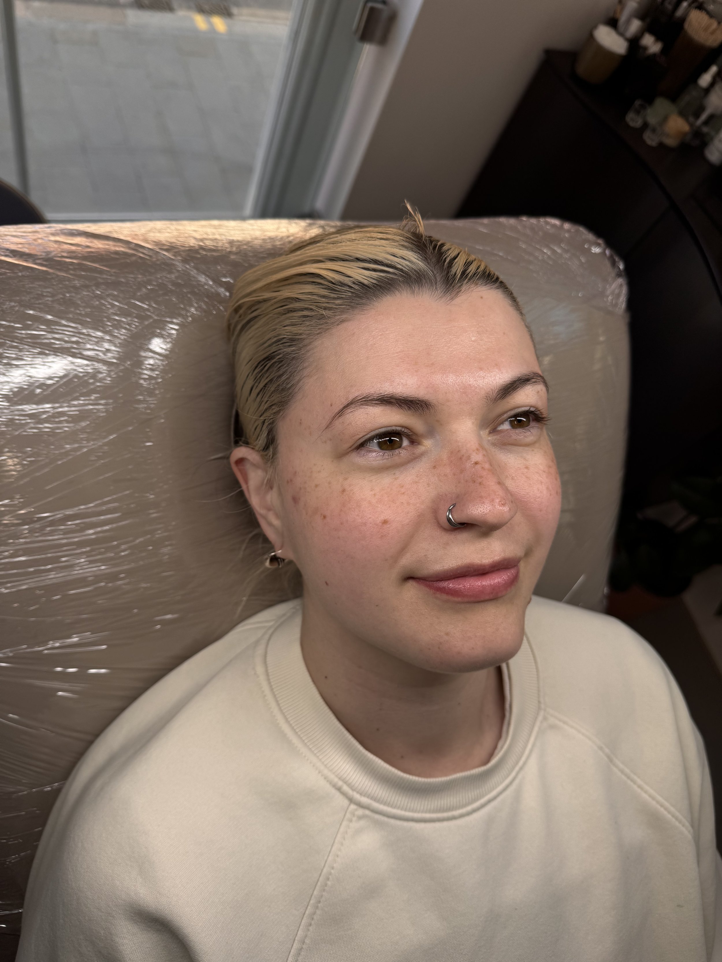 Healed faux freckles freckle tattoo pmu uk Leeds Manchester permanent make-up
