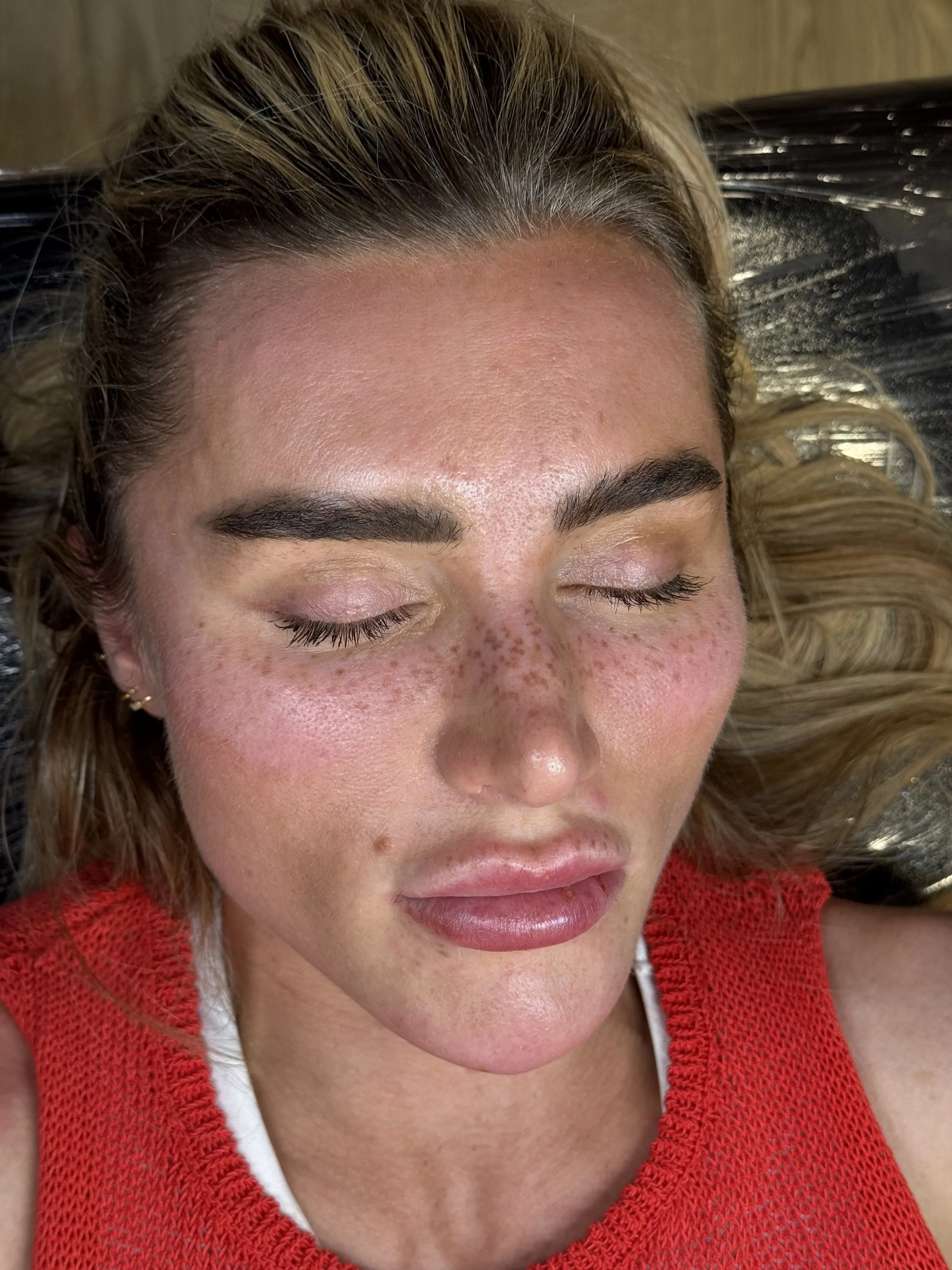 Healed faux freckles freckle tattoo pmu uk Leeds Manchester permanent make-up