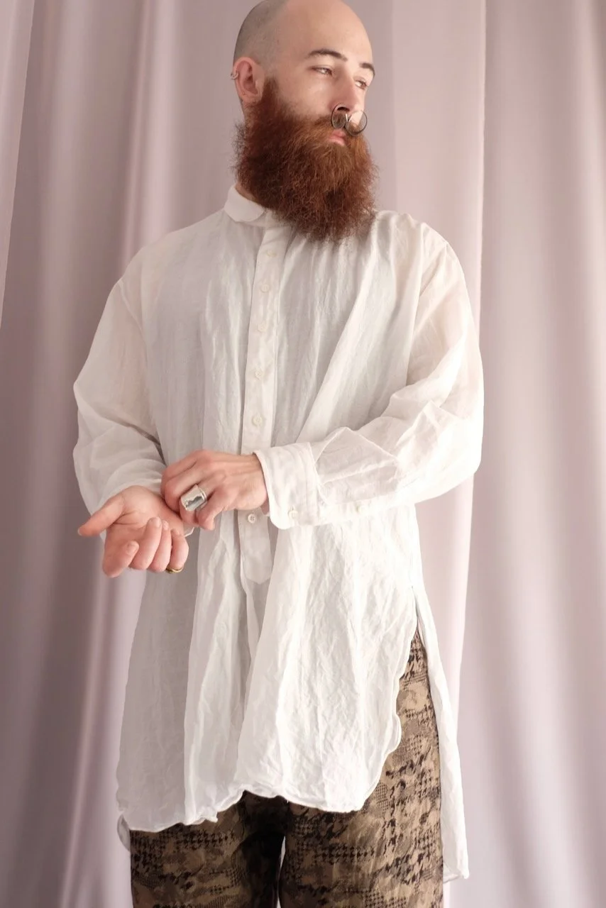 Camisa de lino blanca