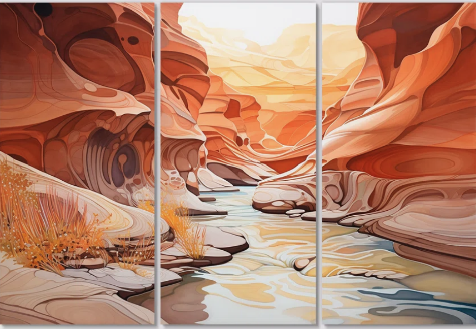 Canyon Antelope Liquid Art V - Canyon Wall Art Living Room Set
By Loon Peak®
