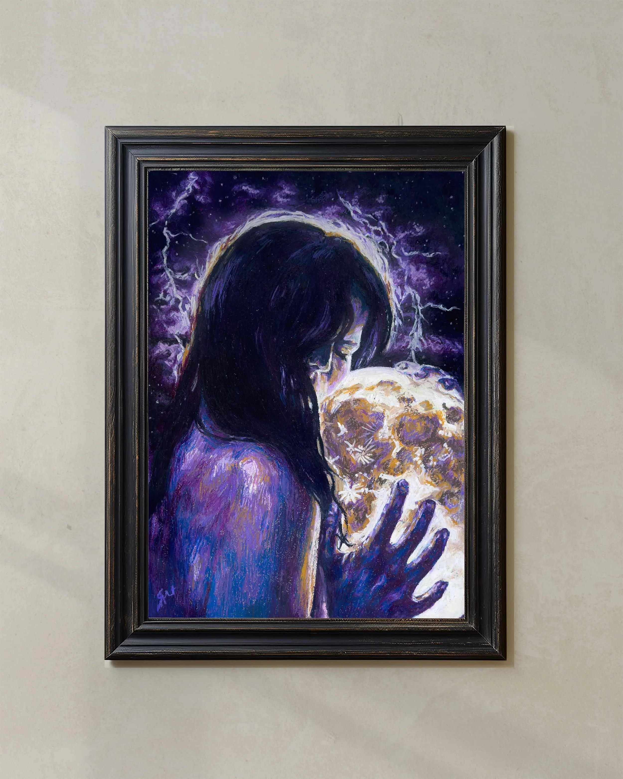 Mockup black frame lightning SMALLER Whispers of the universum.jpg