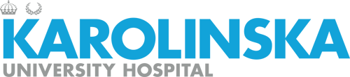 Karolinska University Hospital logo in blue and black text