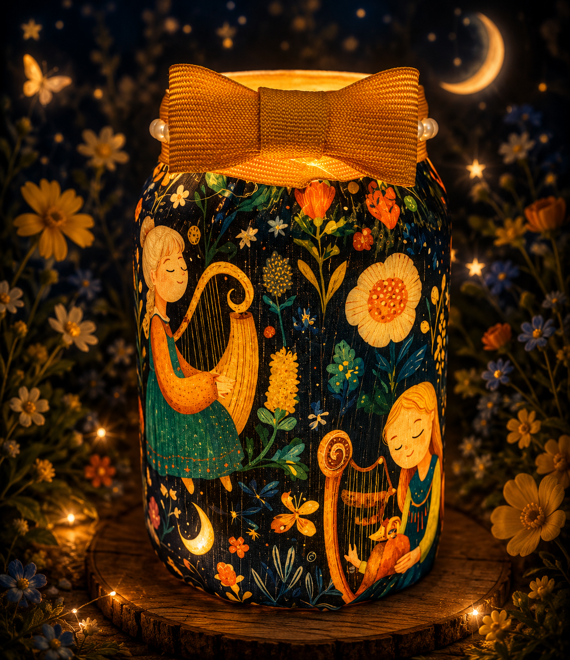 A Musical Fairy Garden Flameless Candleholder Large