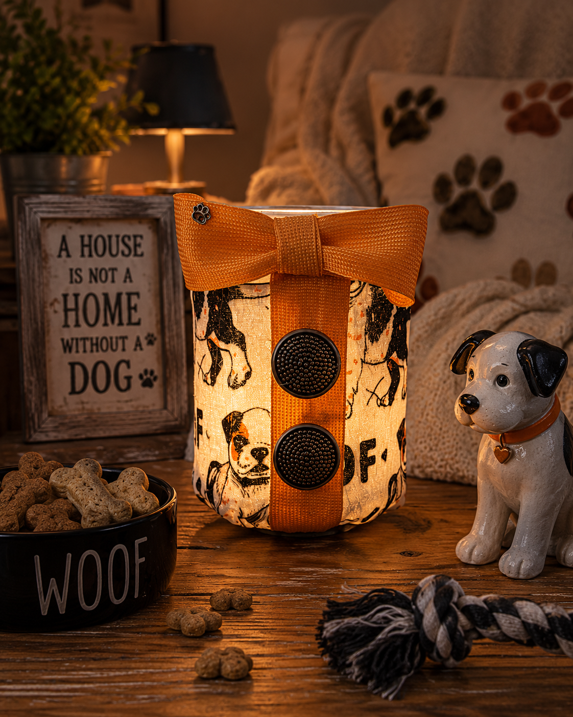 Bulldog Baby Bosses Flameless Candleholder Small Hexagonal Preserve