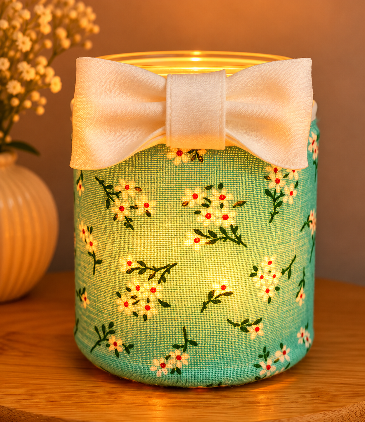 Beautiful Blossoms Flameless Candleholder Small Round