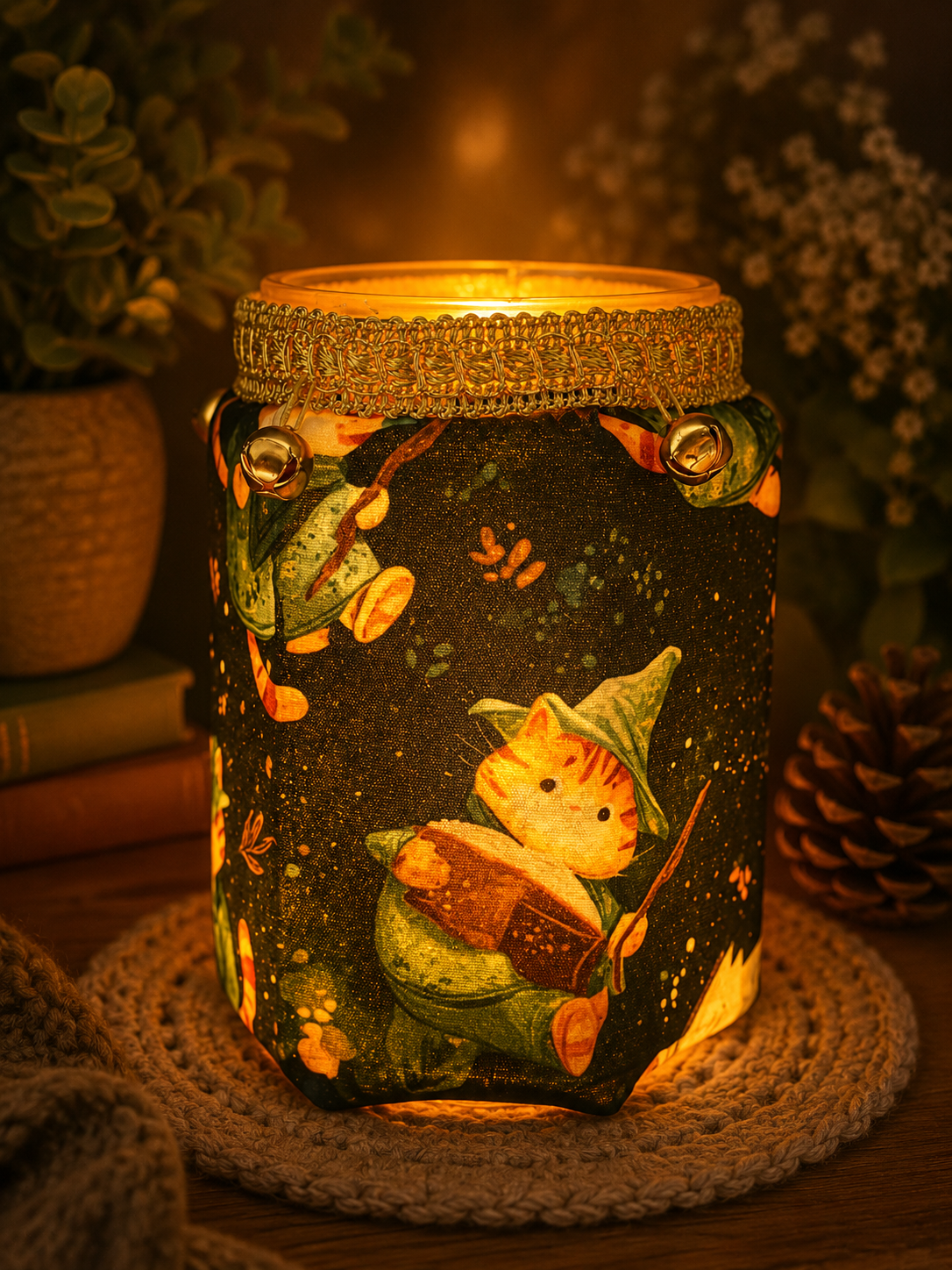"Cats" a Spell Flameless Candleholder Medium Hexagonal