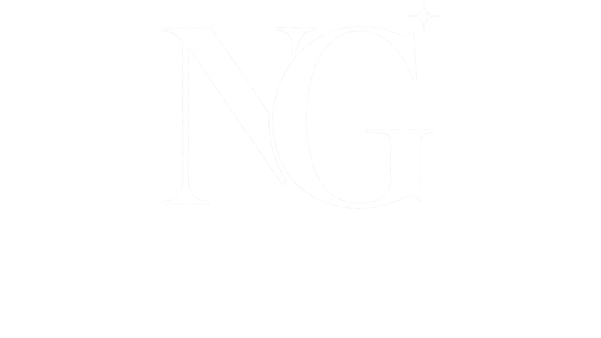 Logo for Northglow Aesthetics, featuring a large stylized 'NG' with a star accent and the word 'Northglow' below it in white text on a black background.