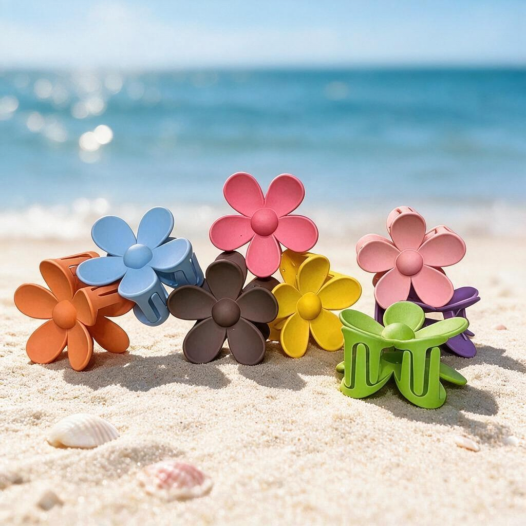 Colorful Daisy Hair Claw