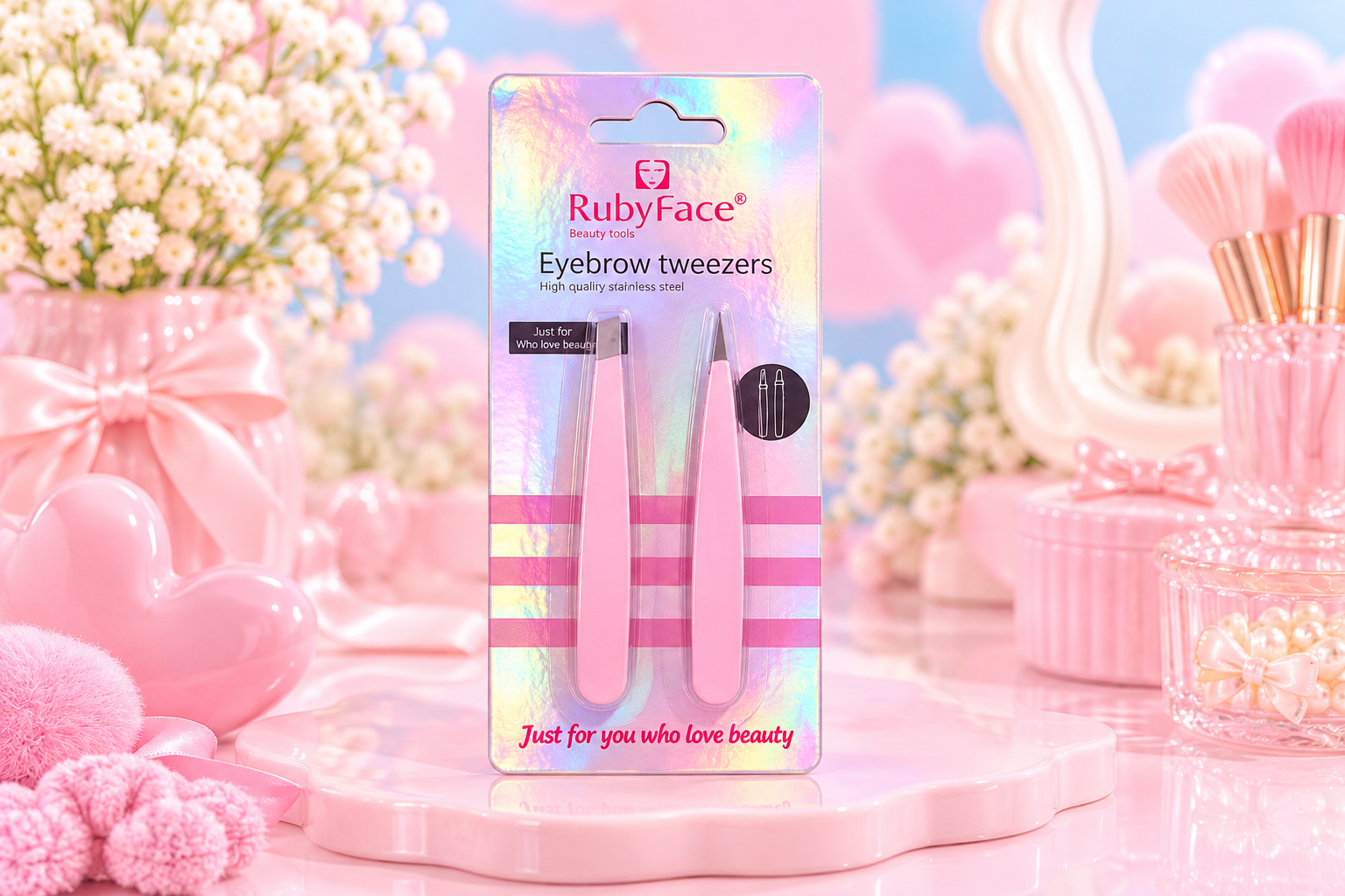 RubyFace Dreamy Pink Tweezer Set.png