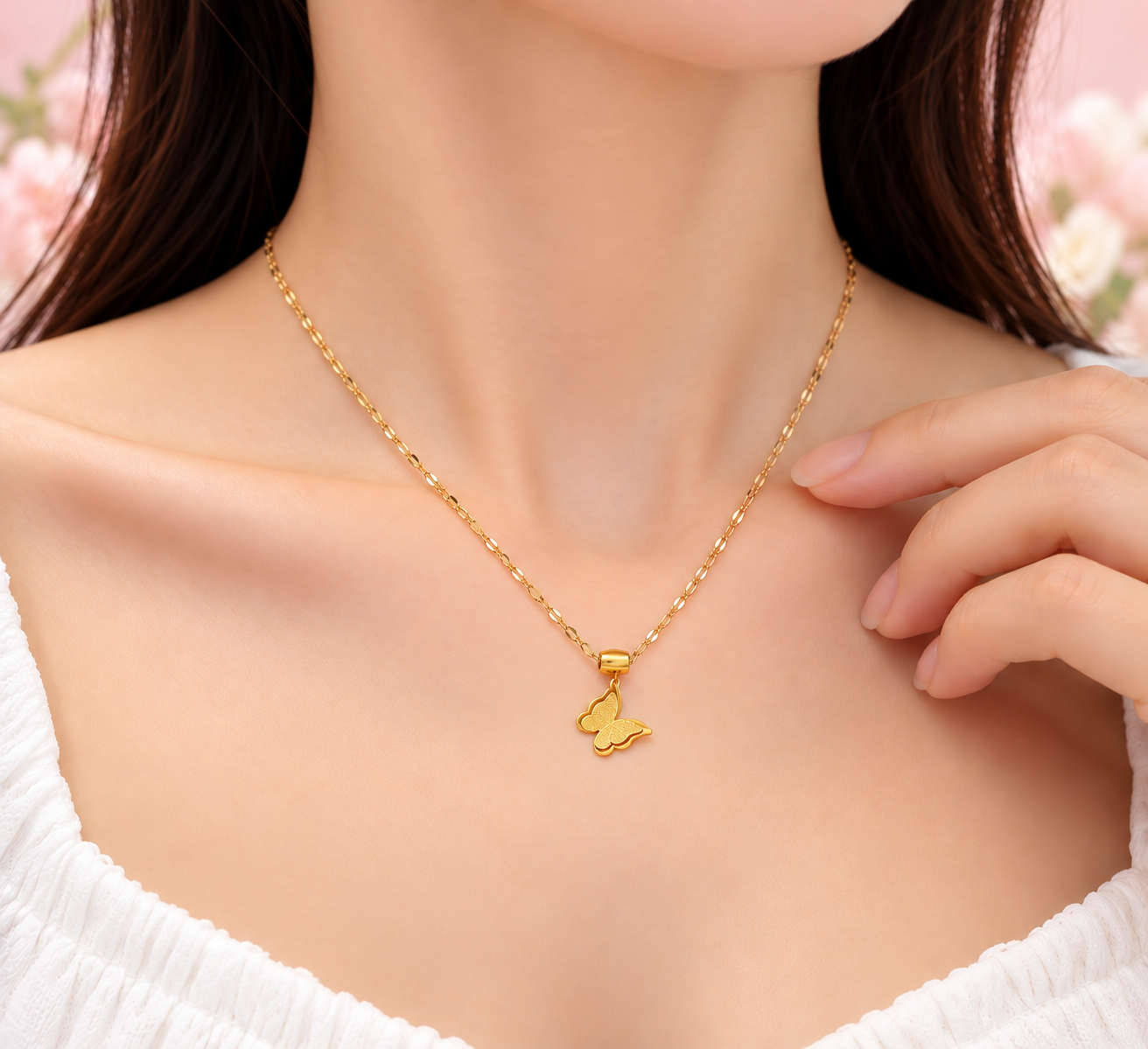 Delicate Gold Butterfly Necklace Portrait.png