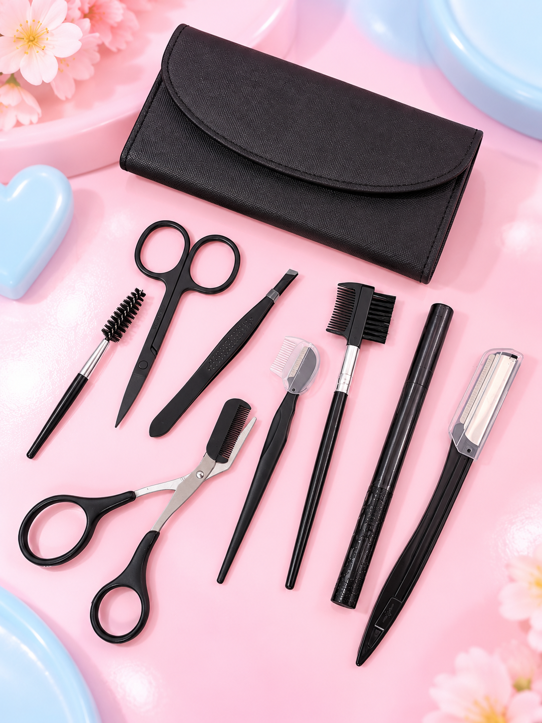 Eyebrow Grooming Kit with Storage Pouch