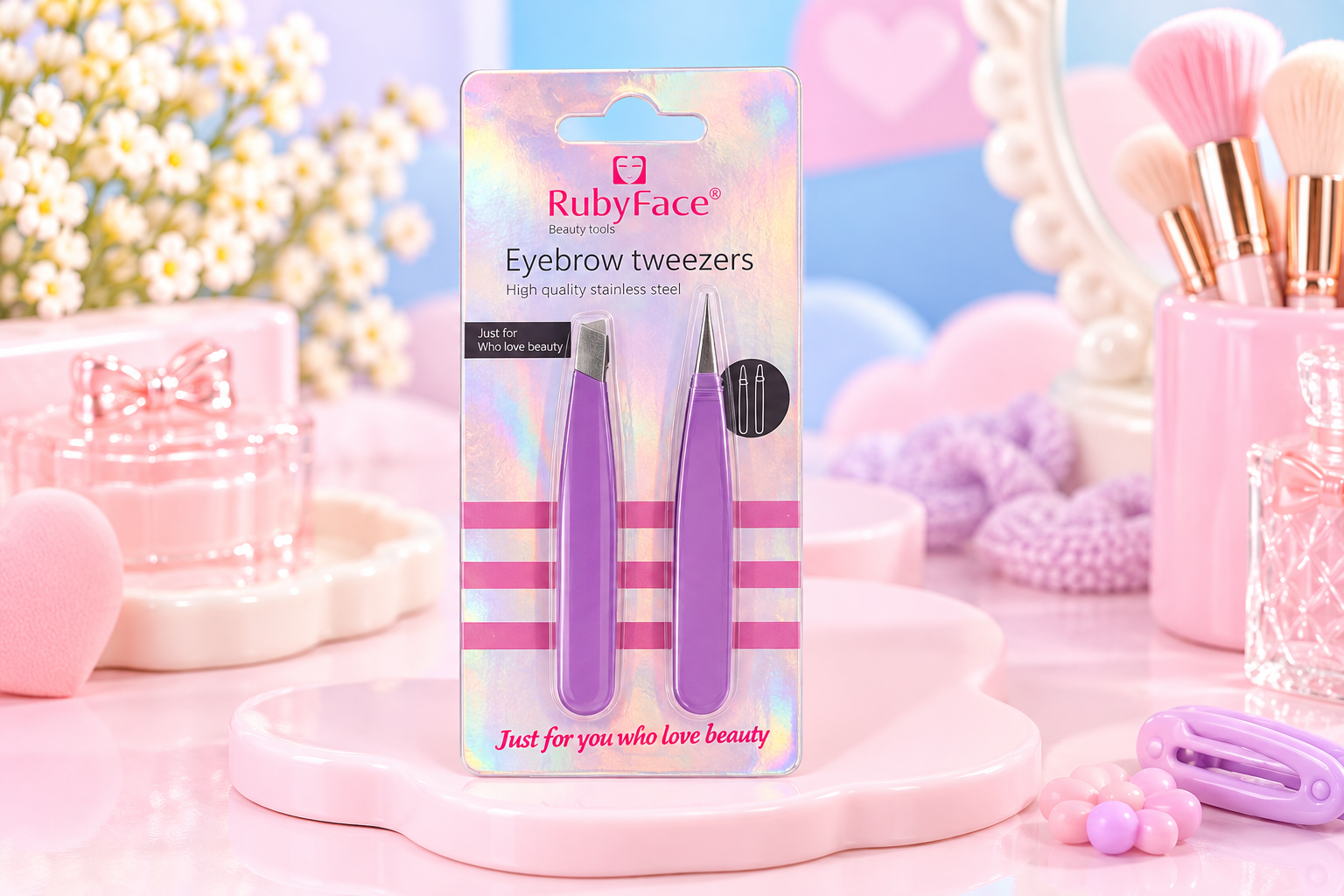 RubyFace Purple Tweezer Beauty Set.png