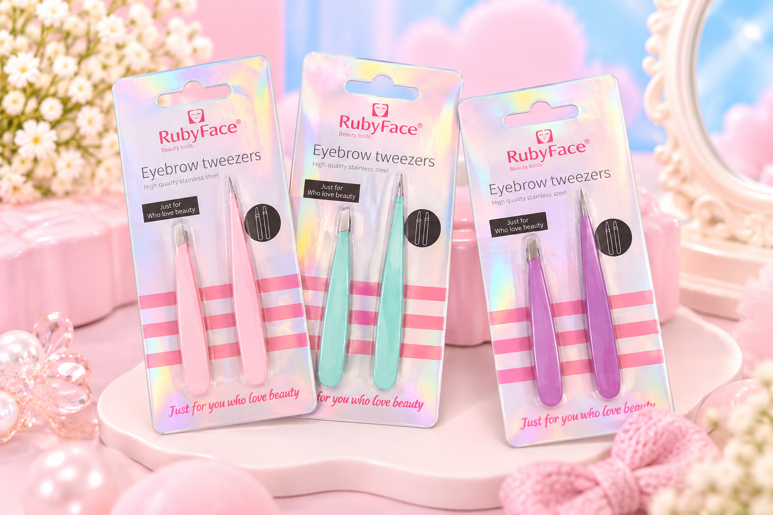 2-Piece Eyebrow Tweezer Set