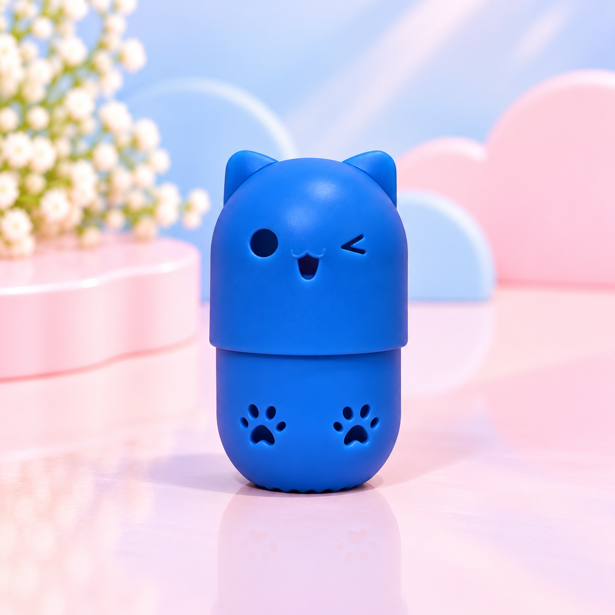 Winking Blue Cat Gadget in Pastels.png
