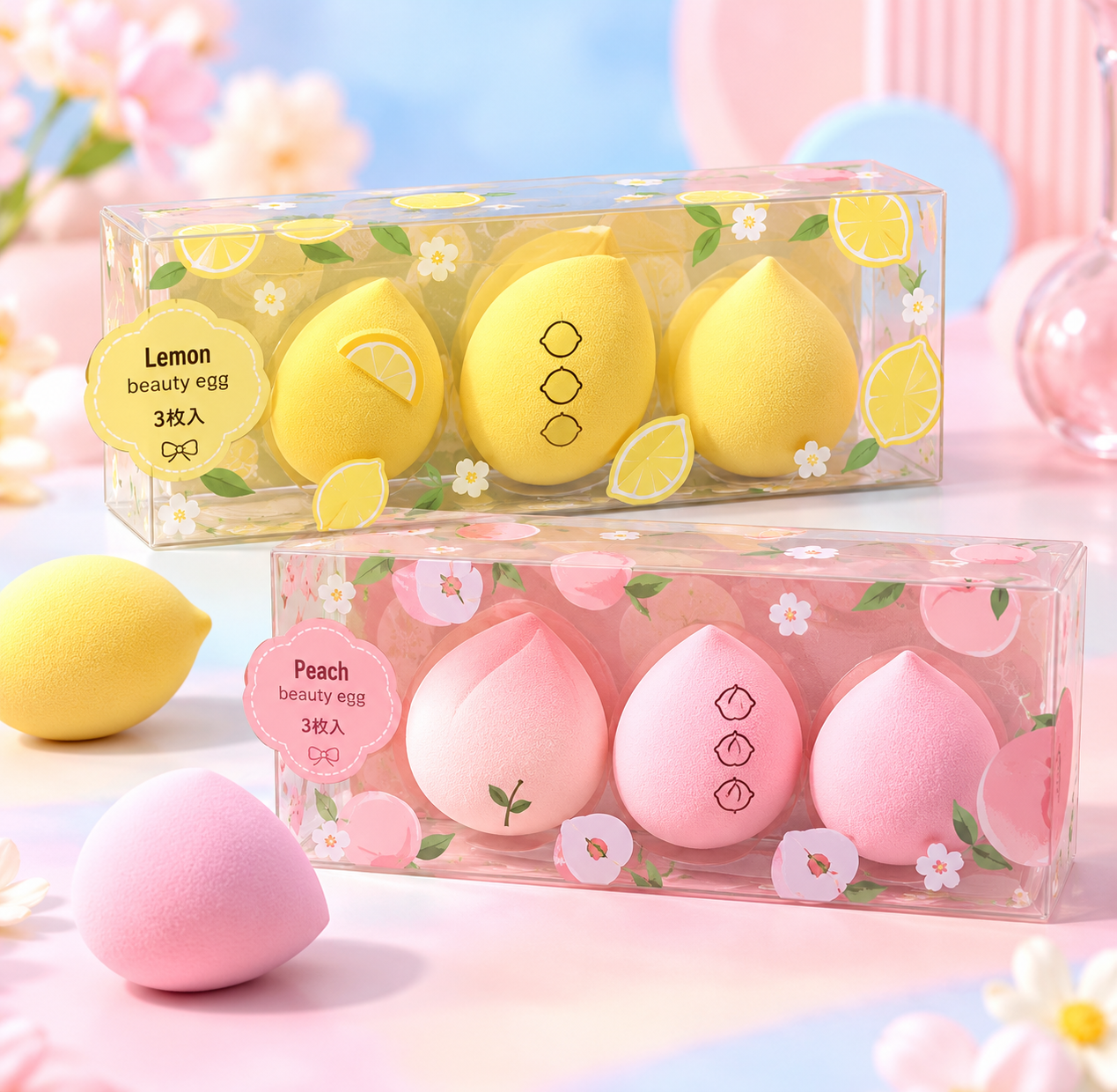 Pastel Lemon and Peach Beauty Sponges.png