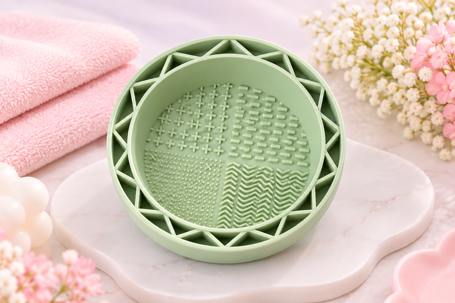 Mint Green Silicone Beauty Cleaning Pad.png
