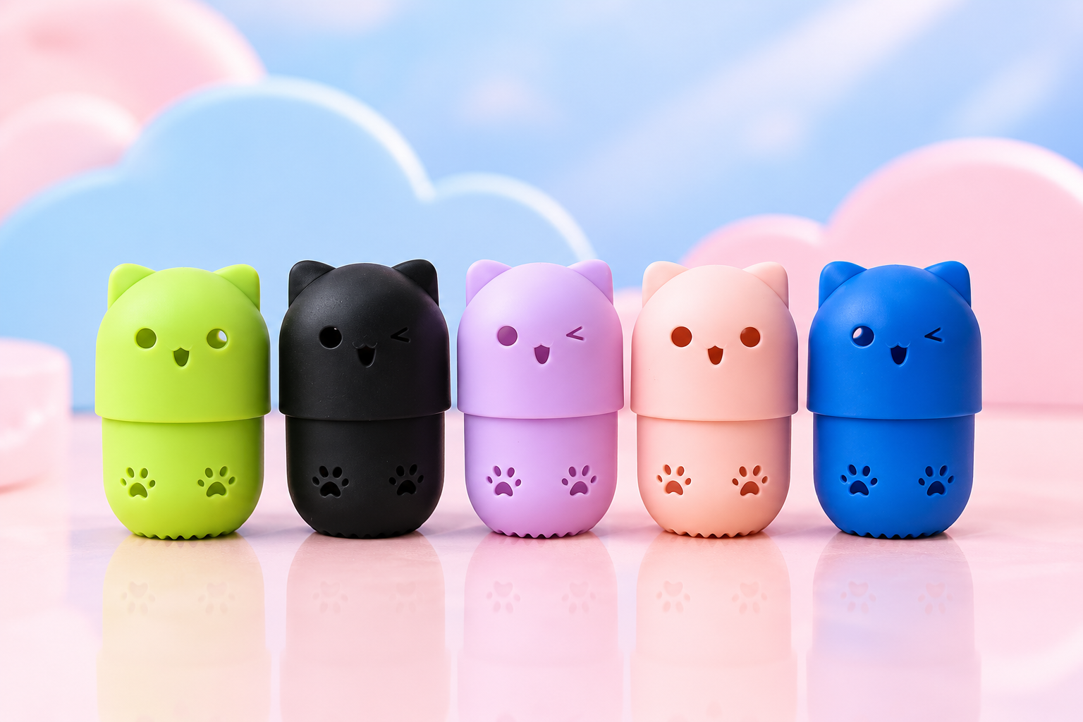 Cat Makeup Sponge Storage
