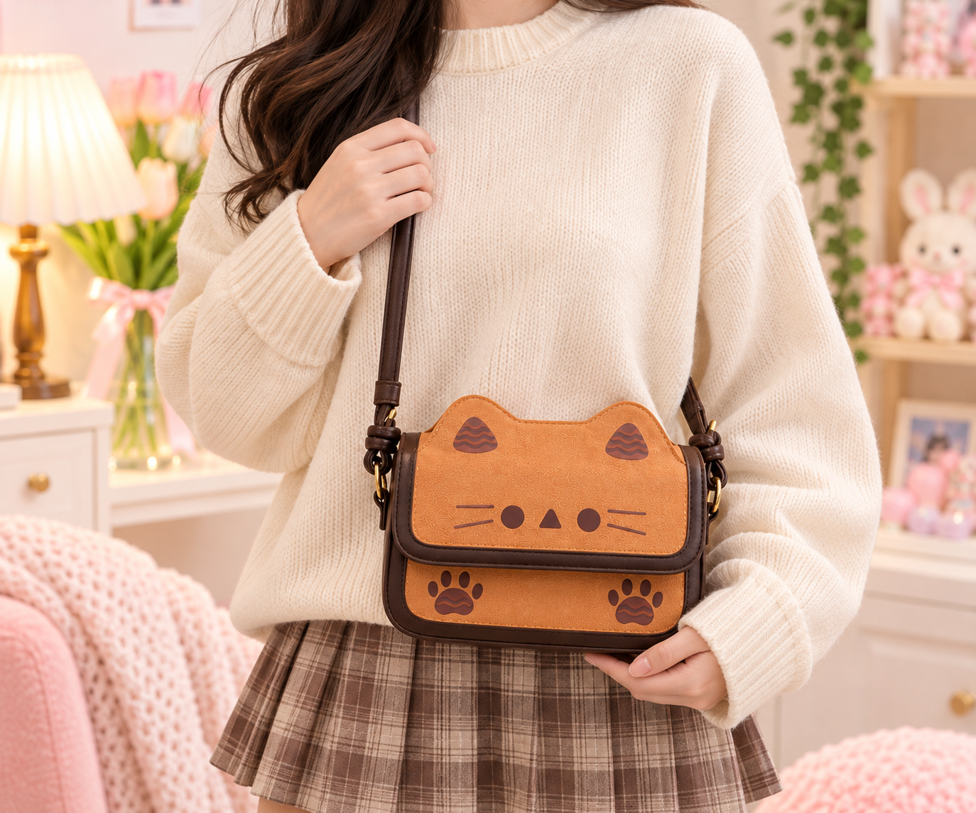 Cozy Cat Bag in Pastel Décor.png