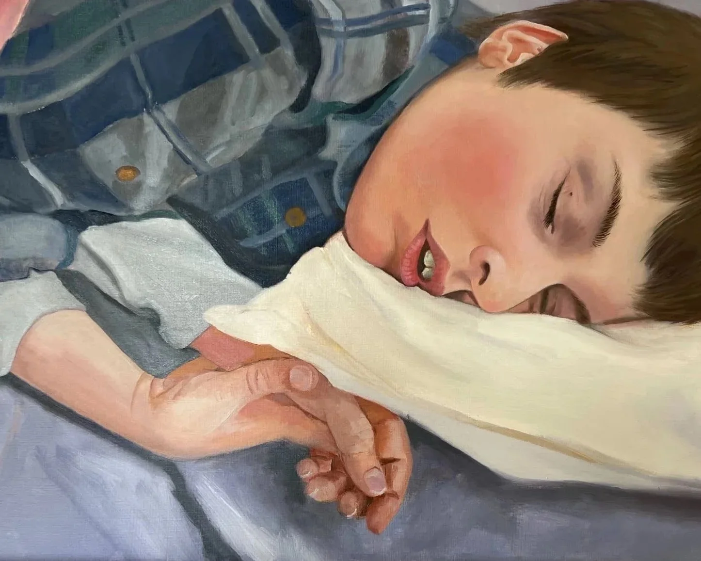 'Sleeping' Oil on paper 29cm x 43cm