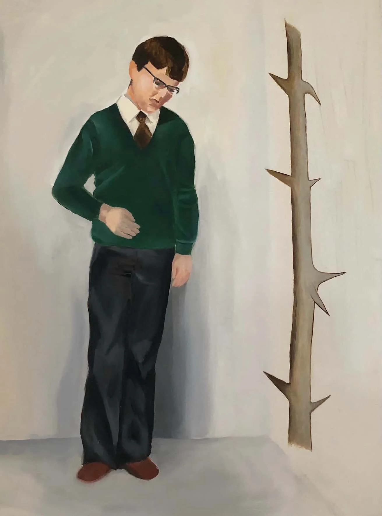 'The boy with the thorn in his side'

Oil on birch panel,  30cmx 40cm